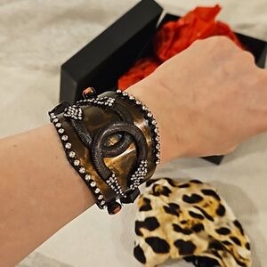 Class Roberto Cavalli Bronze Cuff Bracelet